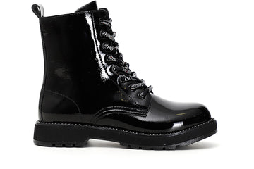 CafèNoir Donna Tronchetto in similpelle naplak con borchie sul guardolo C1FA9400 All black