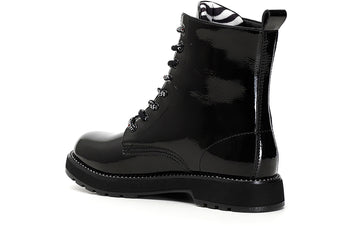 CafèNoir Donna Tronchetto in similpelle naplak con borchie sul guardolo C1FA9400 All black