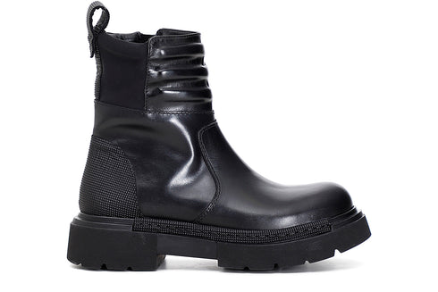 CafèNoir Donna Tronchetto in pelle con riporti gommati C1FB1020 Nero