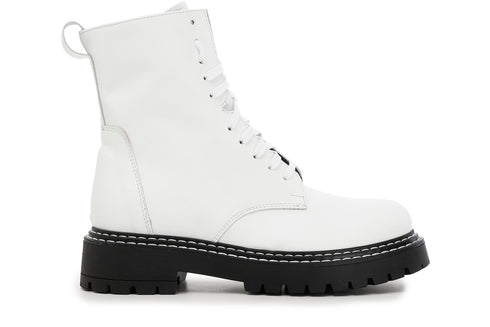 CafèNoir Donna Tronchetto in pelle con lacci C1FM1240 Bianco