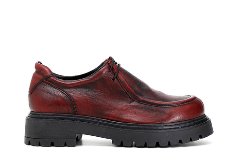 CafèNoir Donna Ingegnere in pelle spazzolata C1FM2230 Bordeaux