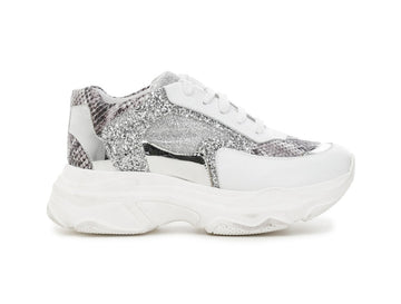 CafèNoir Donna Sneakers patchwork in pelle C1XB1002 Argento