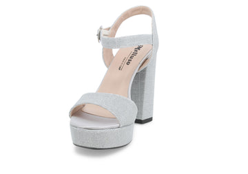 Melluso Donna Sandali Tessuto J611D-229799 Argento