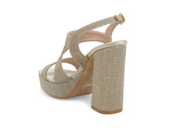 Melluso Donna Sandali Tessuto J613D-229689 Oro