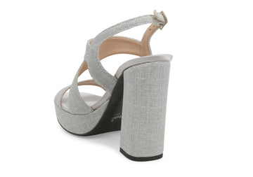 Melluso Donna Sandali Tessuto J613D-229690 Argento