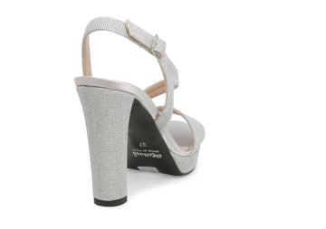 Melluso Donna Sandali Tessuto J616D-224858 Argento