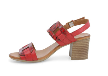 Melluso Casual Sandal High Heel upper 2 bands Leather
