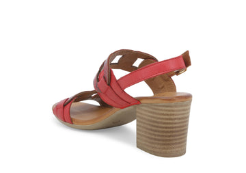 Melluso Casual Sandal High Heel upper 2 bands Leather
