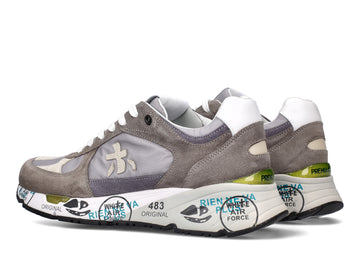 Premiata Mase suede and fabric sneakers