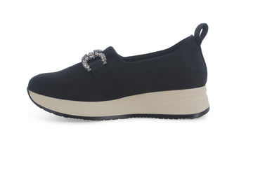 Melluso Donna Mocassini Tessuto R25075-227927 Nero