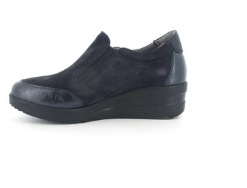 Melluso donna scarpe slip-on camoscio blu