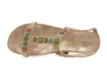 Alma en pena sandali con micro cristalli donna oro