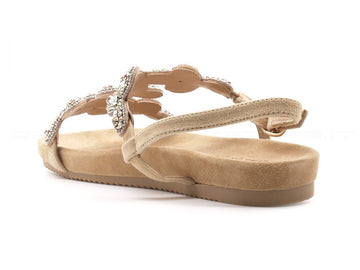 Alma en pena sandali bassi gioiello donna beige