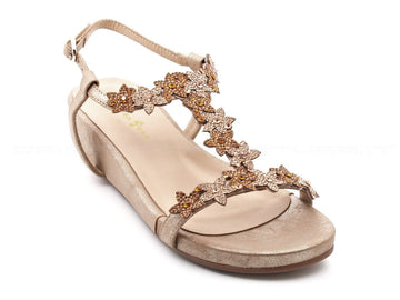 Alma en pena sandali zeppa comoda donna bronzo