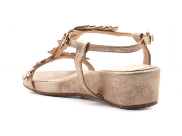 Alma en pena sandali zeppa comoda donna bronzo