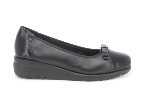 Melluso ballerina con zeppa tomaia pelle nera K55233-217763
