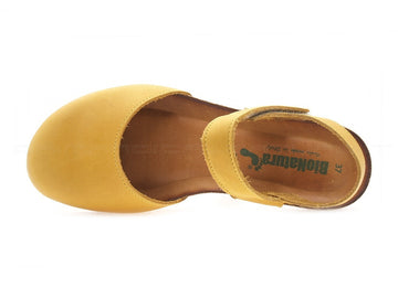 Bionatura sandali con cinturino strappo donna giallo