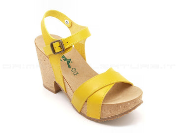 Bionatura sandali cinturino donna giallo
