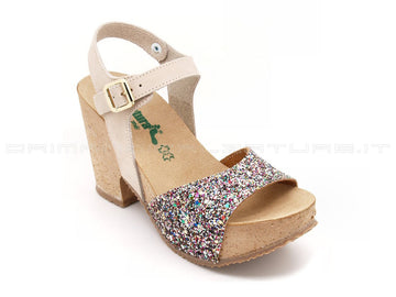 Bionatura sandali tacco donna beige