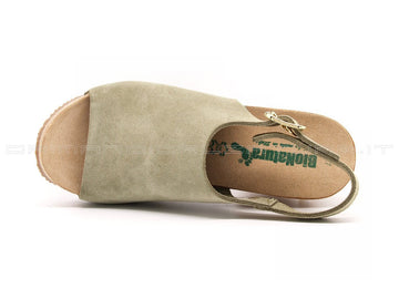 Bionatura sandali tacco donna verde