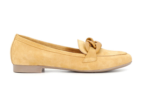 CafèNoir donna mocassini con catena in camoscio giallo C1EG6000-Z001