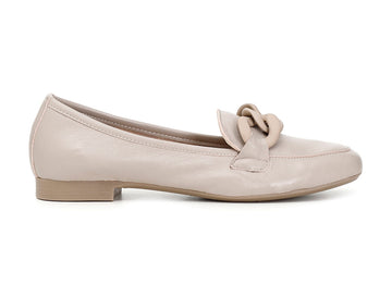 CafèNoir donna mocassini con catena in pelle beige C1EG1000-M005