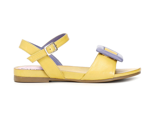 CafèNoir sandalo  basso con accessorio in nappa giallo C1GF1010-Z018