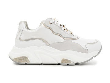 CafèNoir donna sneakers con accessorio in pelle bianca C1DA1180-W036