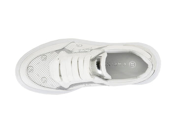 CafèNoir Sneakers with lasered logo on leather upper