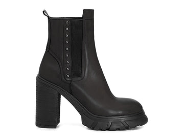 CafèNoir stivaletti tacco alto chelsea pelle nera C1HA1240-N001