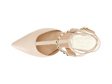 CafèNoir Pumps Elegant Leather ankle strap