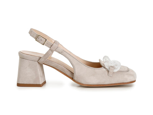 CafèNoir Décolleté Slingback Catena tomaia Camoscio Beige C1EL5050-M008