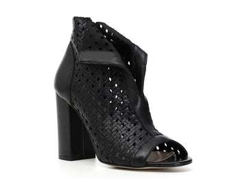 CafèNoir tronchetto estivo open toe in pelle nera C1EF2003-N001