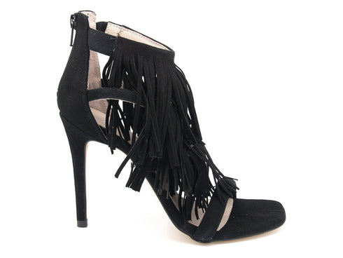 Carmens sandali frangia donna nero