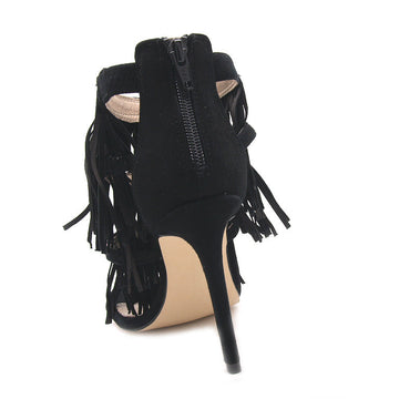 Carmens sandali frangia donna nero