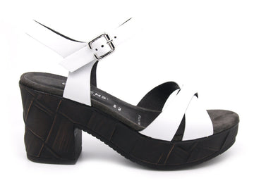 Carmens sandalo con cinturino donna bianco
