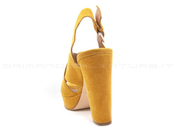 Carmens sandali cinturino donna ocra