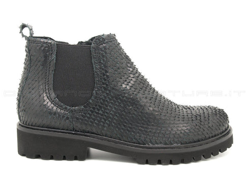 Felmini tronchetti python donna nero