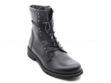 Felmini anfibi con stringhe donna nero