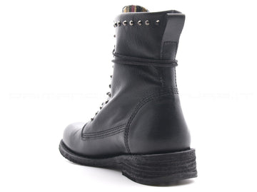 Felmini anfibi con stringhe donna nero
