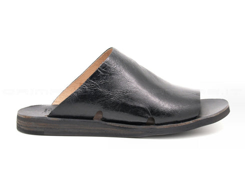Felmini ciabatte pelle donna nero