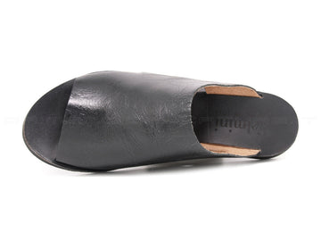 Felmini ciabatte pelle donna nero