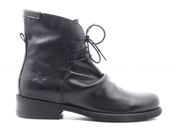 Felmini polacchine con stringhe donna nero