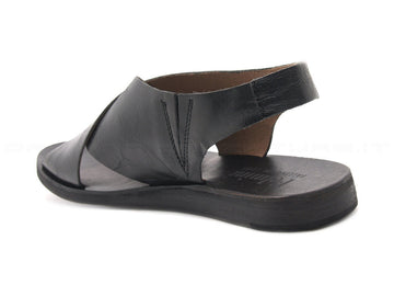 Felmini sandali con fasce incrociate donna nero