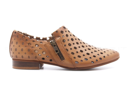 Felmini scarpe basse traforate estive donna cuoio
