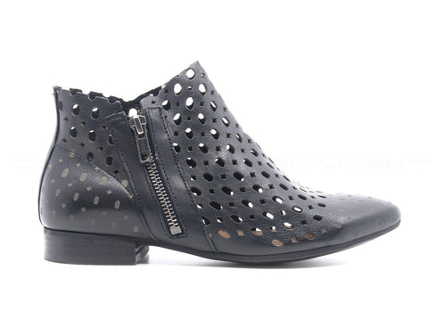 Felmini stivaletti forati estivi donna nero
