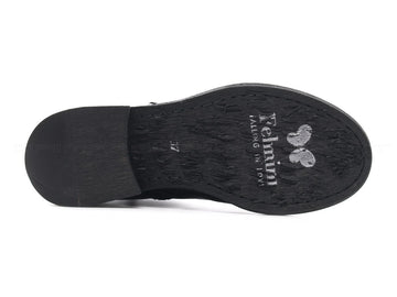 Felmini stivaletti con zip laterale donna nero