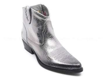 Felmini stivaletti texani pelle bago donna argento