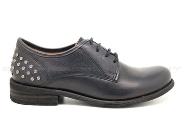Felmini scarpe stringate con borchie donna nero