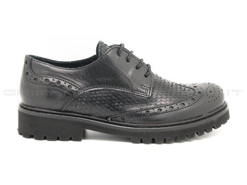 Felmini scarpe derby stringate donna nero